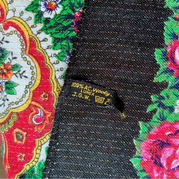 Vintage Japan AC Wooly Lurex scarf - Picture 3 of 8